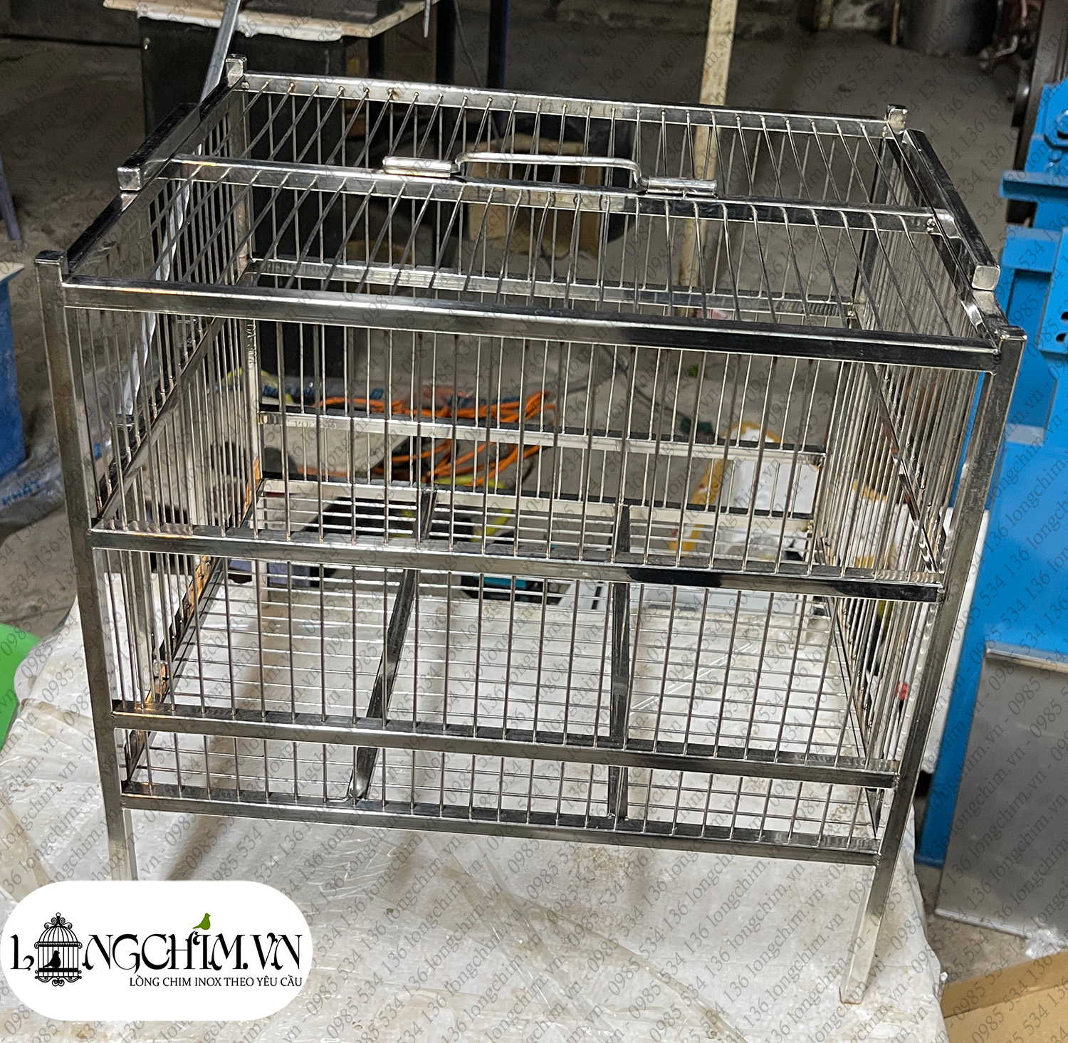 Lồng Tắm Inox 304 đẹp 37,5 x 29,5cm 4 Lồng tắm inox 304 37,5 × 29,5 cm – mặt trước và cửa