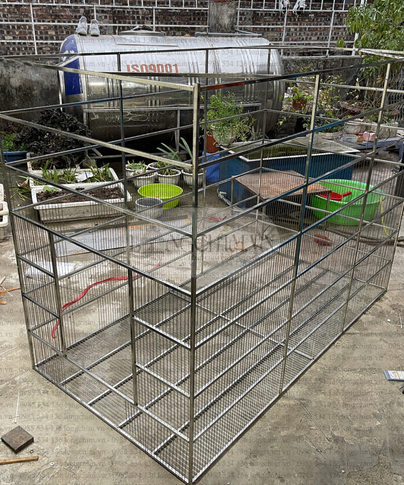 Stainless steel aviaries 304 theo yêu cầu 167 × 87 × 120 cm 12 Stainless steel aviaries 304 theo yêu cầu 167 × 87 × 120 cm – detail image 2