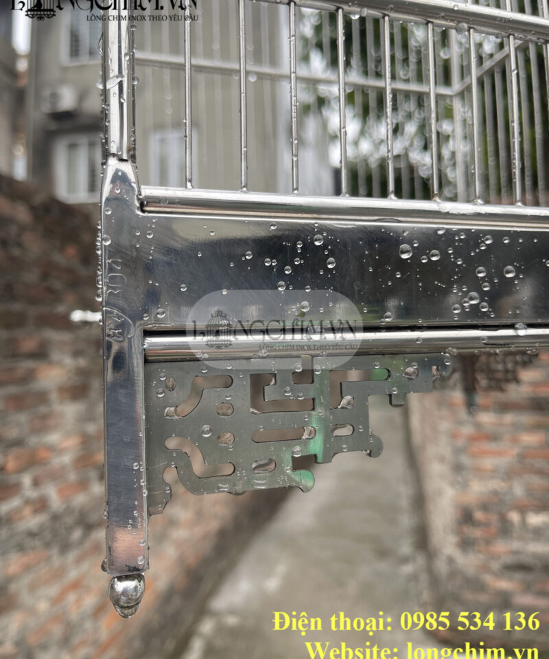 Lồng vuông inox 304 rộng 40 cm – 25 nan – ảnh chi tiết 10