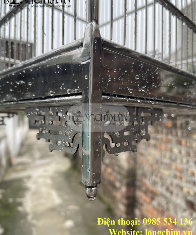 Lồng vuông inox 304 rộng 40 cm – 25 nan – ảnh chi tiết 6