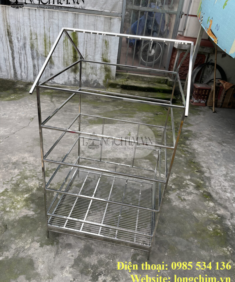 Lồng AVI vuông inox 304 rộng khoảng 62 cm