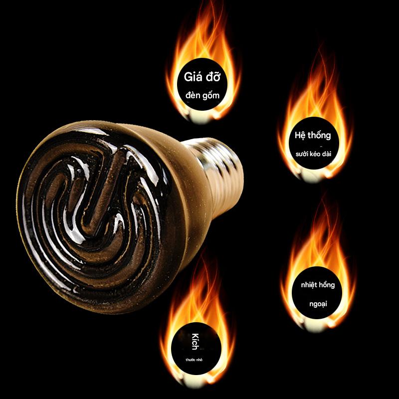 Đèn sưởi cho chim, hồng ngoại bằng gốm không phát sáng 17 den suoi hong ngoai bang gom khong phat sang 3