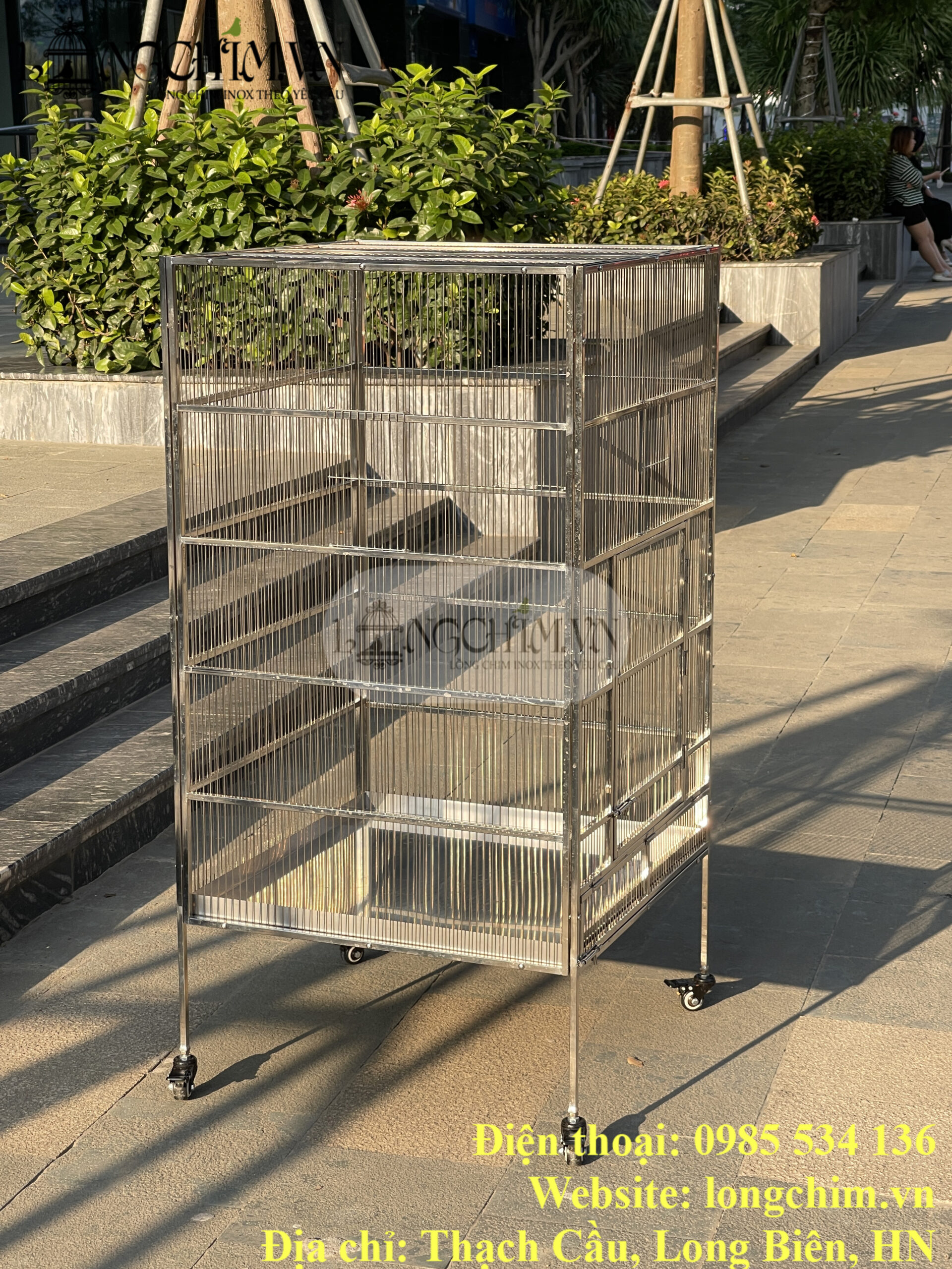 Bàn giao lồng AVI inox lắp ghép 60×60×120 cm 11 Lồng AVI inox 304 lắp ghép 60 × 60 × 120 cm hoàn thiện tại xưởng Bật Mạnh