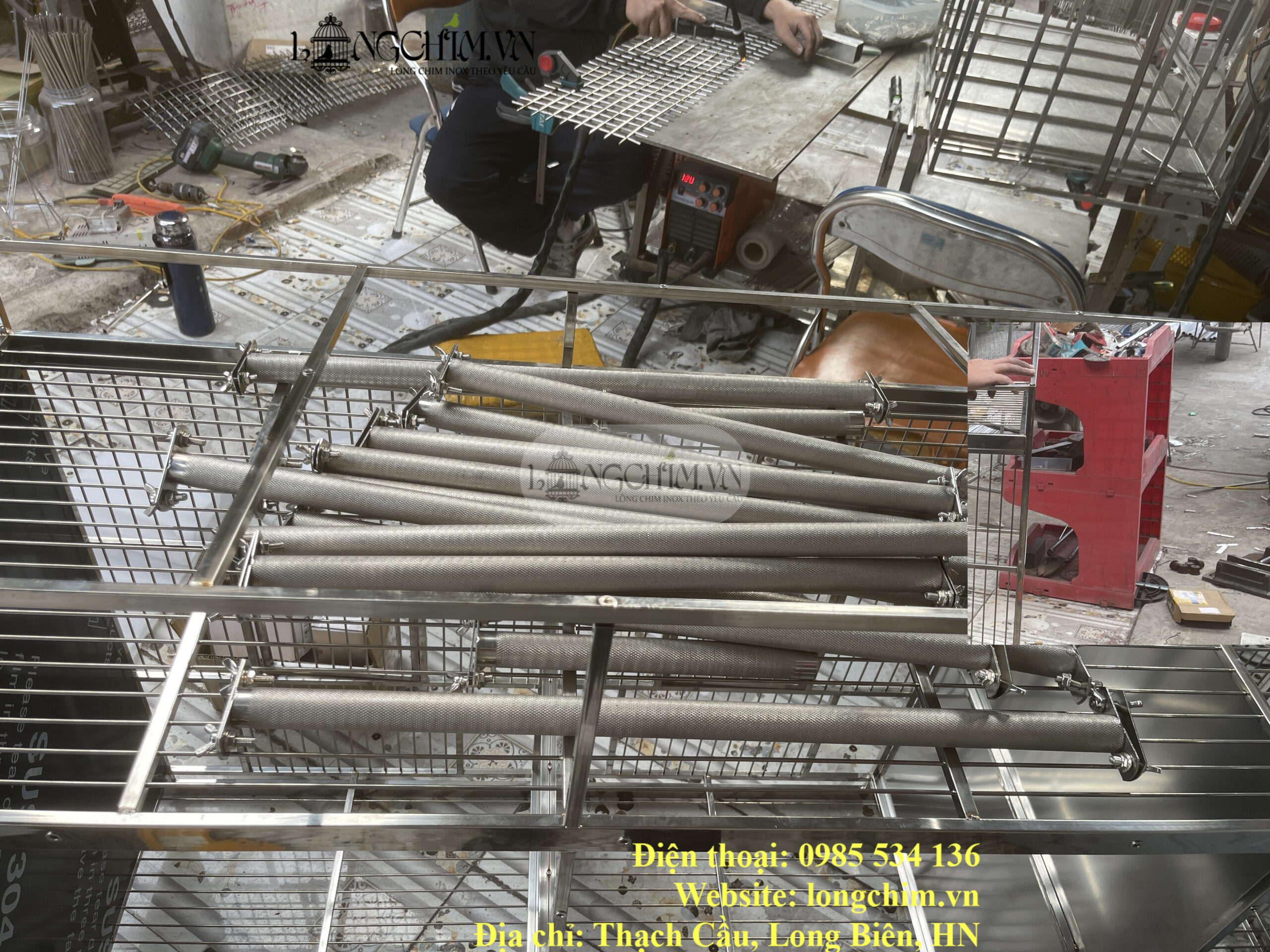 Five-Compartment 304 Stainless Steel Parrot Cage System 7 304 stainless steel parrot cage system with a clear acrylic back