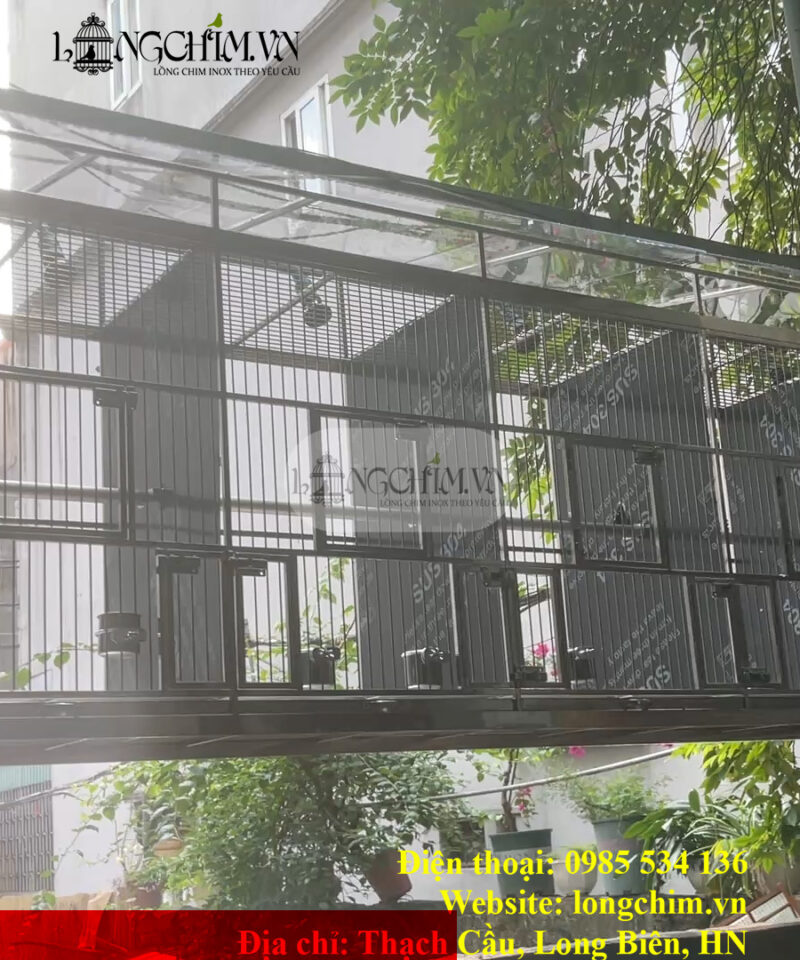 Lồng vẹt inox 304 nan phi 3 mm