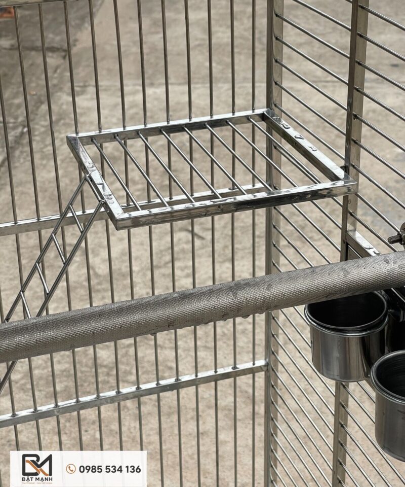 60 × 60 × 150 cm 304 Stainless Steel Parrot Cage 19 Mẫu lồng vẹt inox 304 hoàn thiện tại Bật Mạnh
