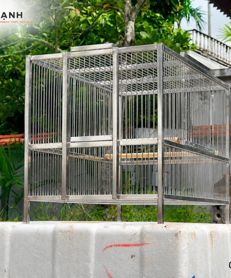 Lồng Lực Cho Khuyên, Hút Mật 50x30x30cm 13 Chi tiết lồng lực inox 304 cho chim Khuyên