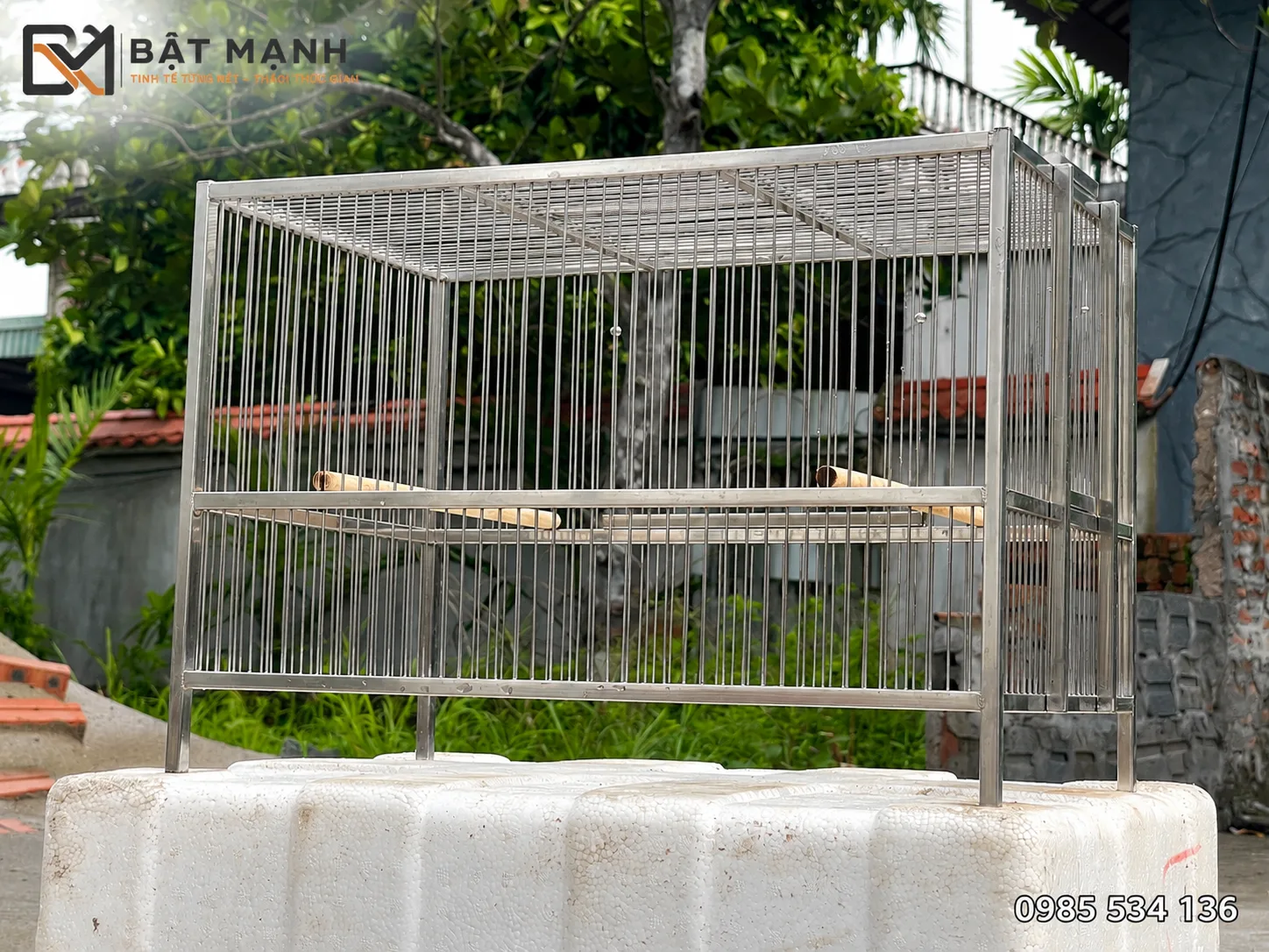 Lồng Lực Cho Khuyên, Hút Mật 50x30x30cm 6 Lồng lực cho chim Hút Mật bằng inox 304