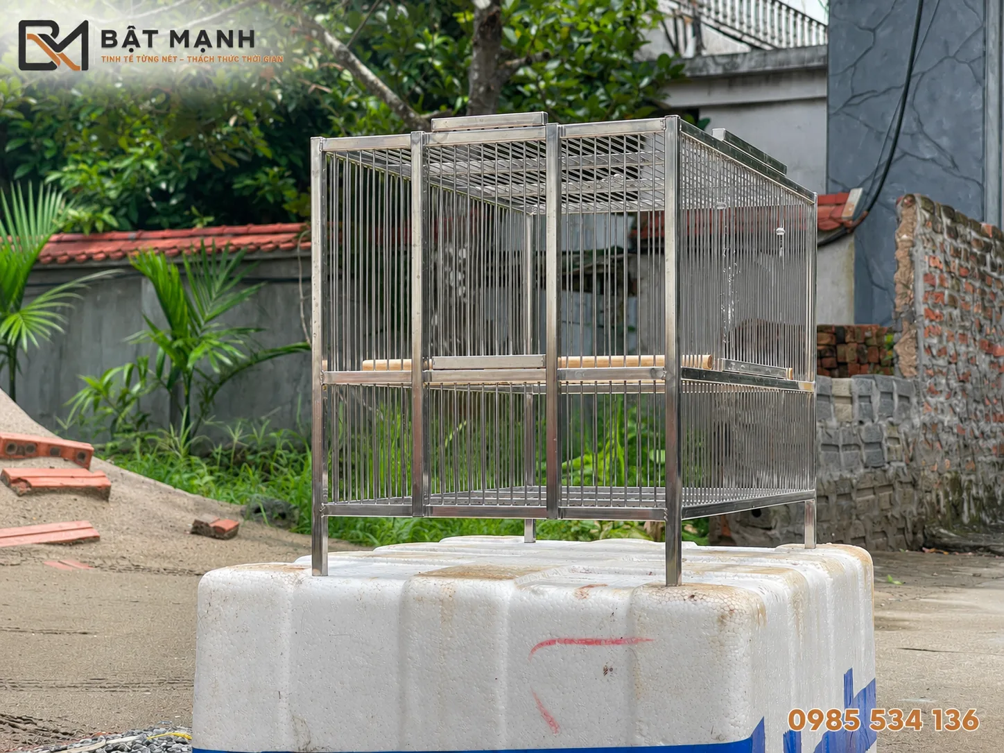Lồng Lực Cho Khuyên, Hút Mật 50x30x30cm 4 Lồng lực inox 304 nan 1,8 mm khoảng cách 10 mm